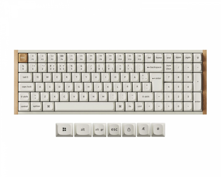 Keychron K4 HE SE QMK ISO Trådlöst Tangentbord [Gateron 2.0 Purple Magnetic Switch] - Wood White