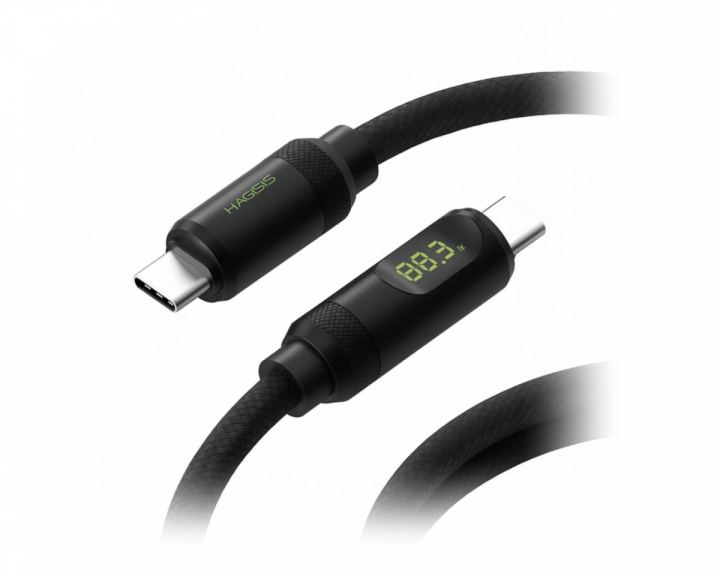  USB-C 4.0 LED-display 8K 240W Kabel – 1M – Svart