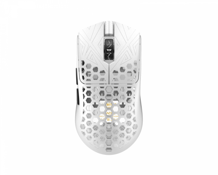  AKITSU Medium Kolfiber 8K Trådlös Gamingmus - Vit