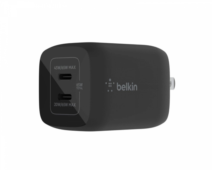  65w Dual GaN USB-C Väggladdare