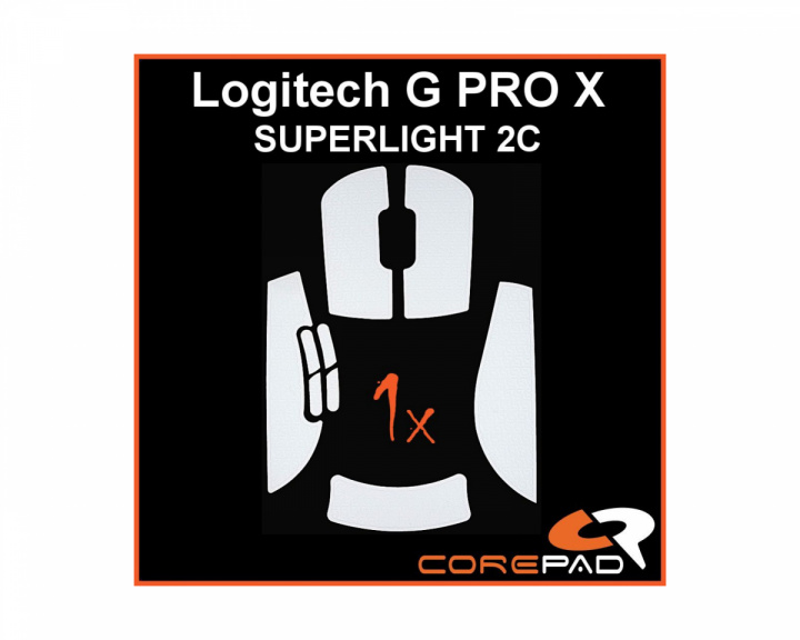  Soft Grips till Logitech G PRO X SUPERLIGHT 2C Kompakt - Vit