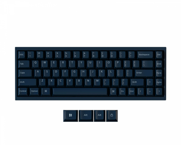  Q16 HE 8K Keramiskt ISO Tangentbord [Lime Magnetic Switch] - Navy Blue