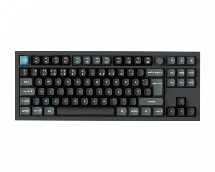 Keychron Q3 Ultra 8K Hotswap Knob Trådlöst ISO Tangentbord - Svart [Silk POM Brown]