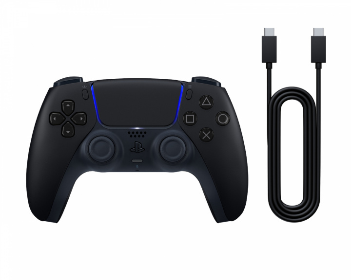 Sony Playstation 5 DualSense V3 Trådlös + USB-kabel för PC - Midnight Black