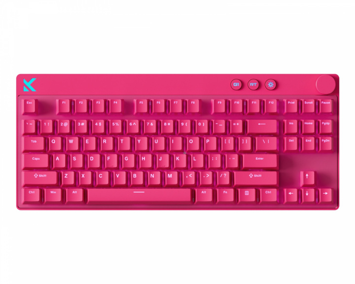 MCHOSE Mix 87 Hall Effect Magnetisk Gamingtangentbord ANSI - Rose Red