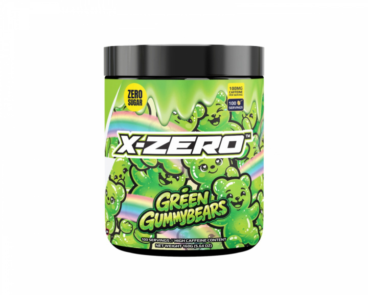  X-Zero Green Gummy Bears - 100 Serveringar