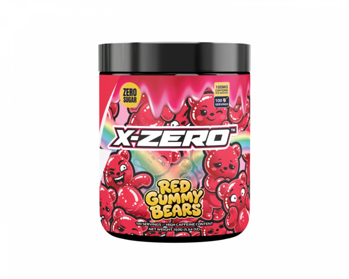  X-Zero Red Gummy Bears - 100 Serveringar