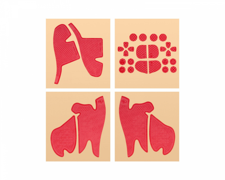  Controller Grip Tape för PS5 DualSense Edge Kontroll - Ultra Version - Röd