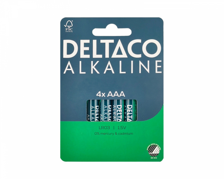  AAA Alkaliska batterier 4-pack