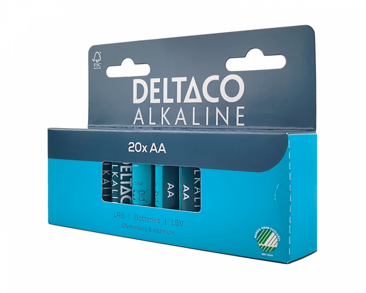  AA Alkaliska batterier 20-pack