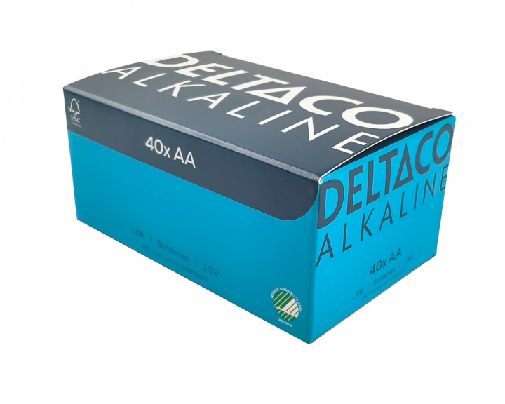  AA alkaliska batterier 40-pack
