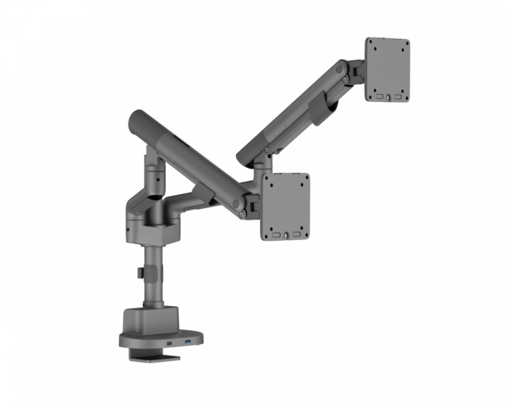  Monitorarm med USB-A & USB-C Portar - 2 Skärmar - 17-35
