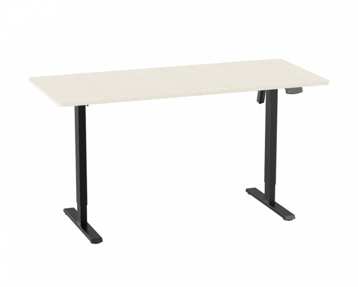 Höj och Sänkbart Skrivbord (1600X700) - Svart/Ek bordsskiva