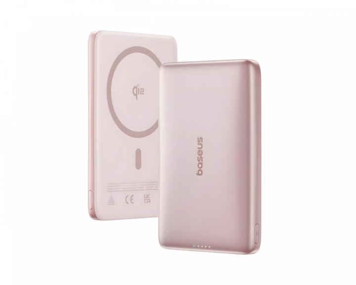  PicoGo AM41 Ultraslim Qi2 Magnetisk Powerbank 27W 10000mAh - Rosa