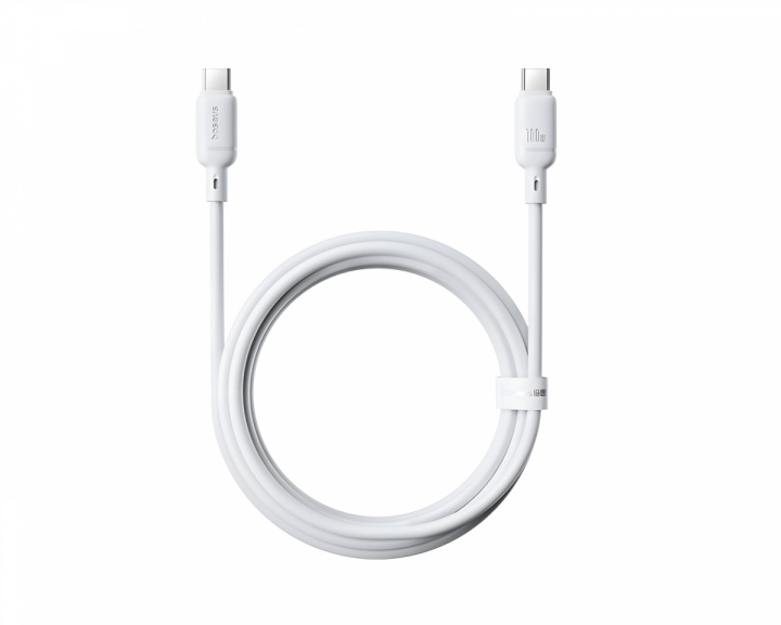  Silky Series Snabbladdande Kabel Type-C till Type-C 100W - 2m - Vit