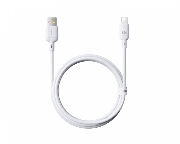  Silky Series Snabbladdande Kabel USB till Type-C 100W - 1m - Vit