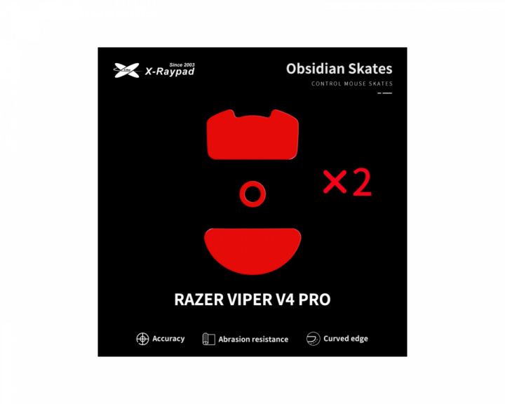 X-raypad Obsidian Mouse Skates till Razer Viper V4 Pro