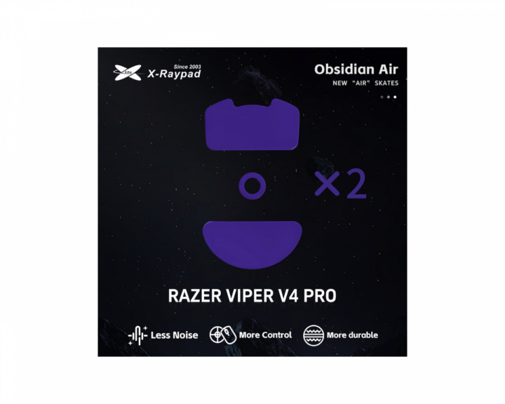 X-raypad Obsidian Air Mouse Skates till Razer Viper V4 Pro