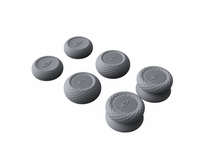  Universal Controller Thumb Grip Caps - Silver White