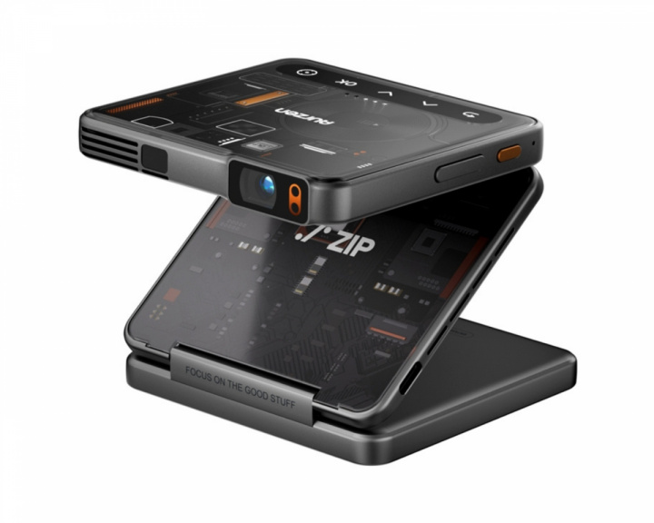 Aurzen ZIP Tri-Fold Portable Mini Projector - Cyber