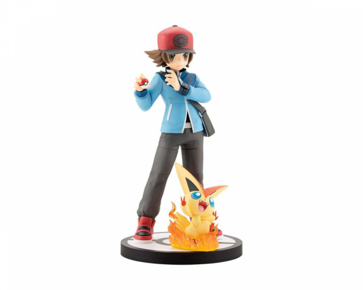  Pokémon ARTFX J PVC Figur 1/8 Hilbert med Victini - 20 cm