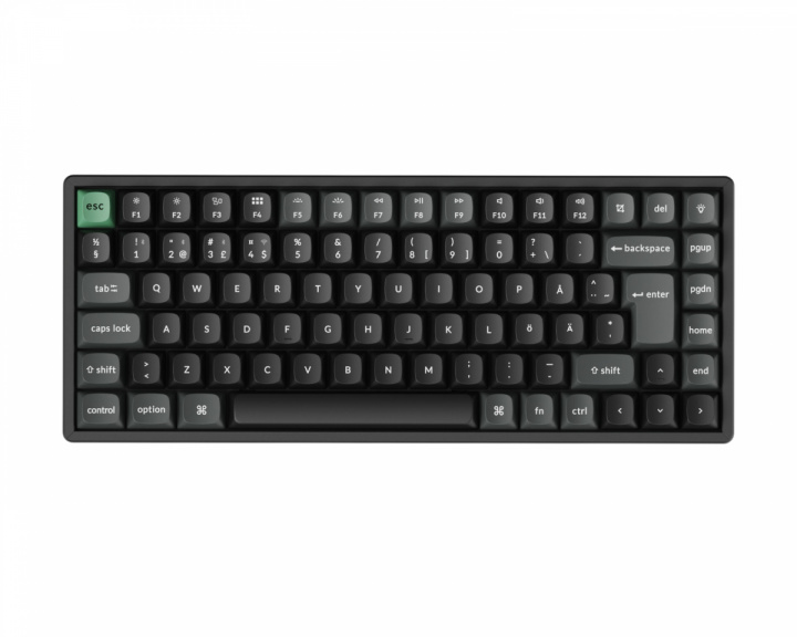  K2 Ultra 75% 8K Trådlöst Tangentbord - Svart [Keychron Apex Brown]