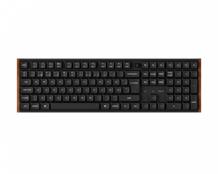  K5 Ultra Low-Profile 100% 8K Trådlöst Tangentbord - Wood Black [Keychron Milk POM Brown]