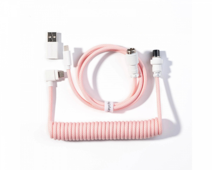  Coiled Aviator Kabel Angled 8K - Ljusrosa