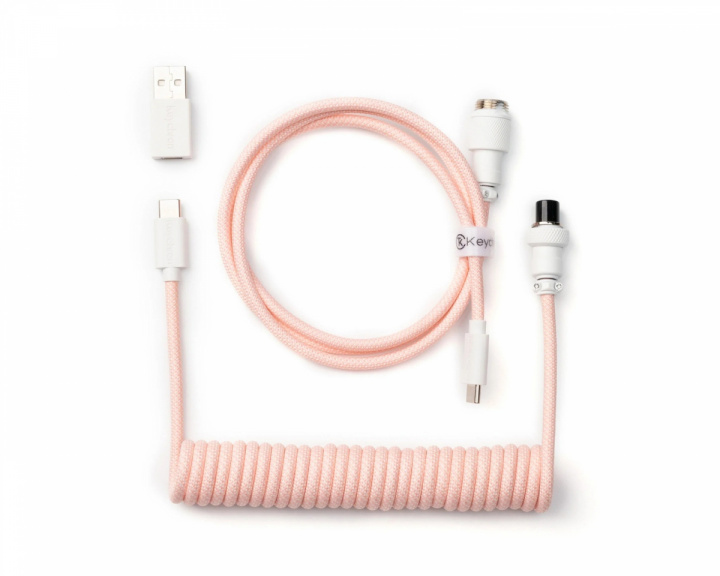  Coiled Aviator Kabel Straight 8K - Ljusrosa