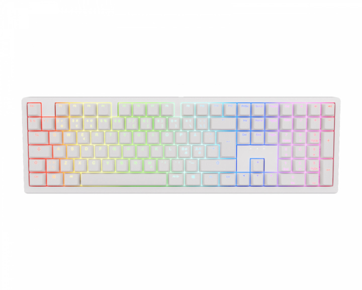  Zero Trådlös (Tri-mode) Fullsize RGB-tangentbord - Vit - [Cherry MX2A Speed Silver]