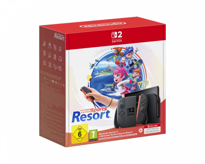  Switch 2 Spelkonsol - Switch Sports Resort + 3 mån NSO Bundle