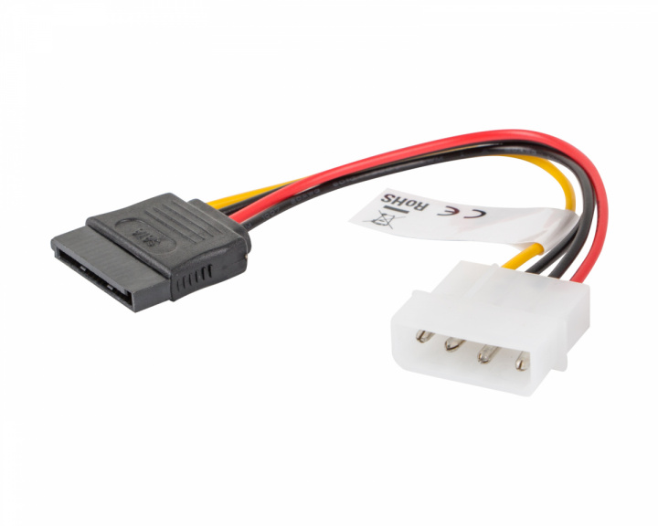 Lanberg Molex (Hane) till SATA (Hona) Kabel 15cm