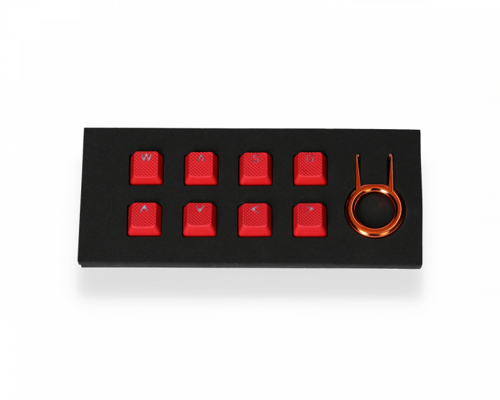 Tai-Hao 8-Key Gummi Double-shot Backlit Keycap Set - Röd