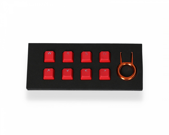 Tai-Hao 8-Key Gummi Double-shot Backlit Keycap Set - Röd