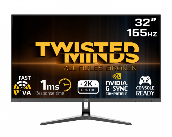 Twisted Minds 32” QHD, 165Hz, VA, 1ms, HDMI 2.1, HDR Gamingskärm (DEMO)