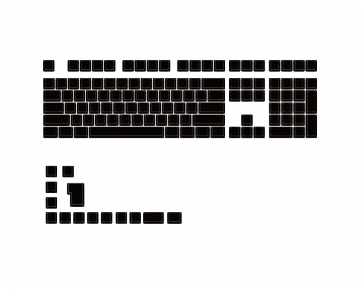 Ducky Blank PBT Keycap Set MDA Profile - Svart (DEMO)