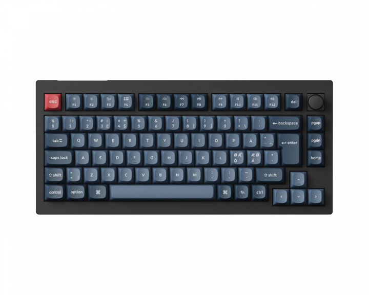 Keychron V1 Max 75% QMK RGB Hotswap Trådlöst Tangentbord [Gateron Jupiter Brown] - ISO (DEMO)