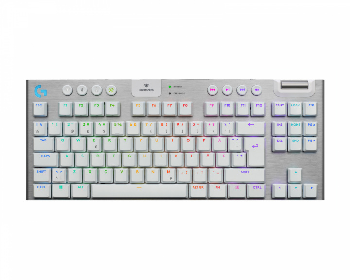 Logitech G915 X TKL Lightspeed Trådlöst Gaming Tangentbord [Tactile] - Vit (DEMO)