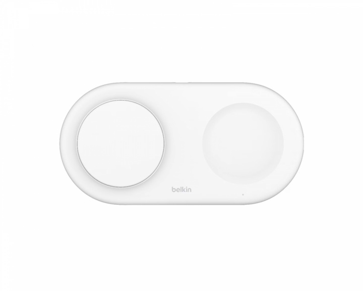 Belkin Boost Charge Pro 2-in-1 Qi2 Magnetisk Laddningsplatta - Vit (DEMO)