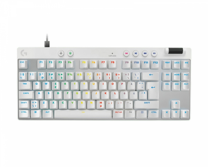 Logitech Pro X TKL Rapid Trådbundet Gaming Tangentbord [Linear] - Vit (DEMO)