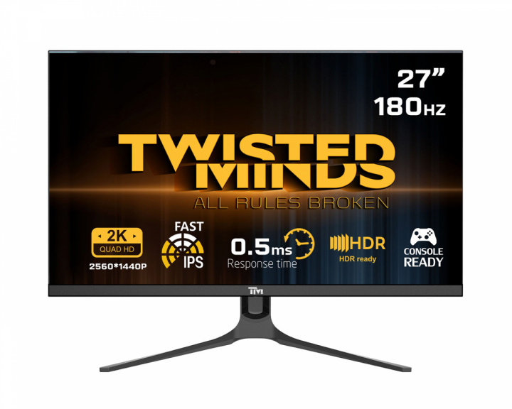 Twisted Minds Blaze Series 27” QHD, 180Hz, Fast IPS, 0.5ms, HDR400 Gamingskärm (DEMO)