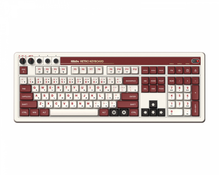 8Bitdo Retro 108 Mechanical Keyboard - Trådlöst Tangentbord ANSI - Fami Edition (DEMO)
