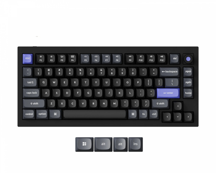 Keychron Q1 HE 8K Hotswap Knob ISO Tangentbord - Svart [Lime Magnetic Switch] (DEMO)