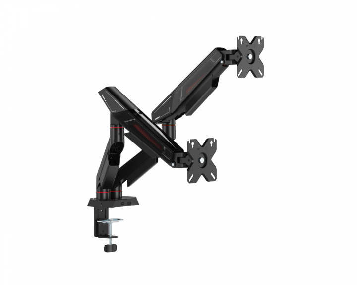MaxMount Skärmstativ med Mekanisk Fjäder – 2 Skärmar - Svart (DEMO)