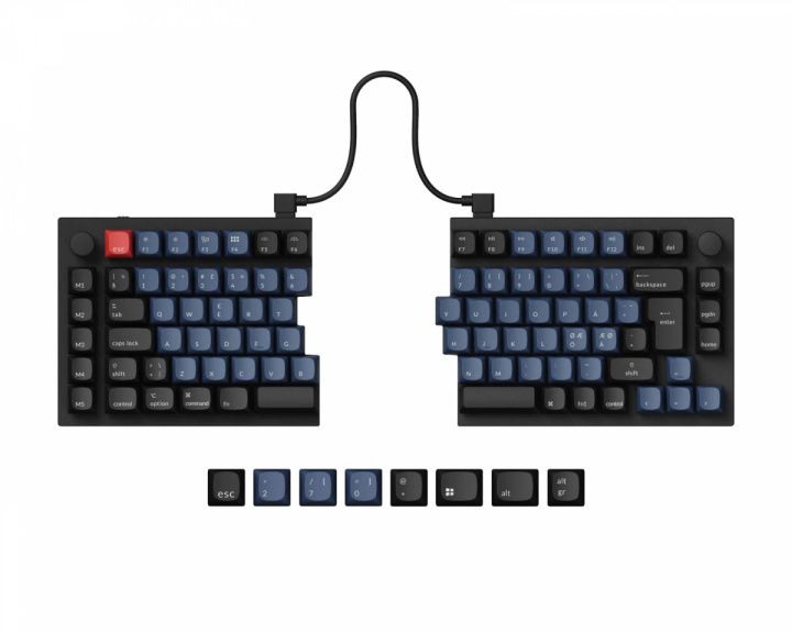 Keychron Q11 Hotswap Knob Split ISO Tangentbord - Svart [Gateron G Pro Red] (DEMO)