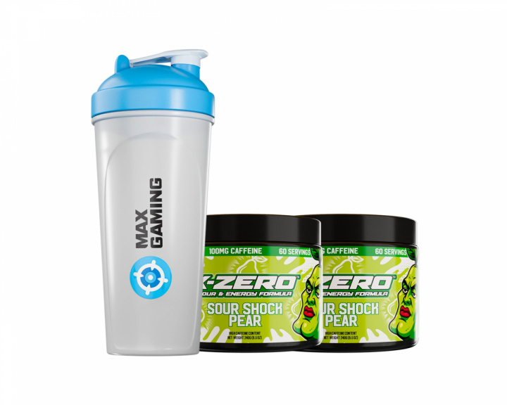 X-Gamer X-Zero Sour Shock Pear - 2 x 60 Serveringar + Shaker