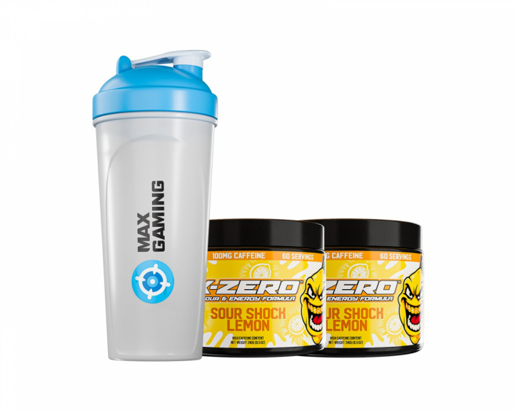 X-Gamer X-Zero Sour Shock Lemon - 2 x 60 Serveringar + Shaker