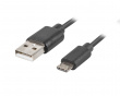 USB 2.0 Kabel MICRO-B-B till USB 1 Meter QC 3.0 Svart