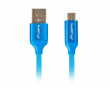 USB 2.0 Kabel Premium MICRO-B till USB 1.8 Meter QC 3.0 Blå