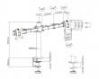 Bordsfäste för Datorskärm - 2 Skärmar